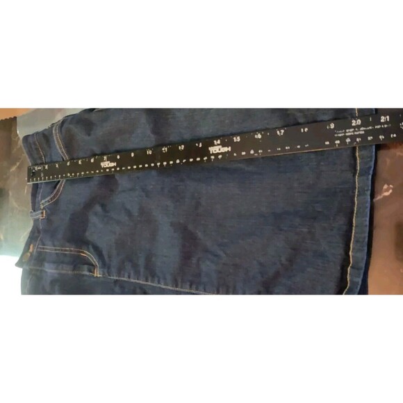 Apostrophe Petite Blue Jean Skirt Denim Womens Sz 10 P Knee Length Slit Pockets - Picture 9 of 10